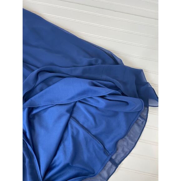 NWT Alex Evenings Bridesmaid Dress Navy Blue Jeweled Embroidered Size 16 - Picture 10 of 11